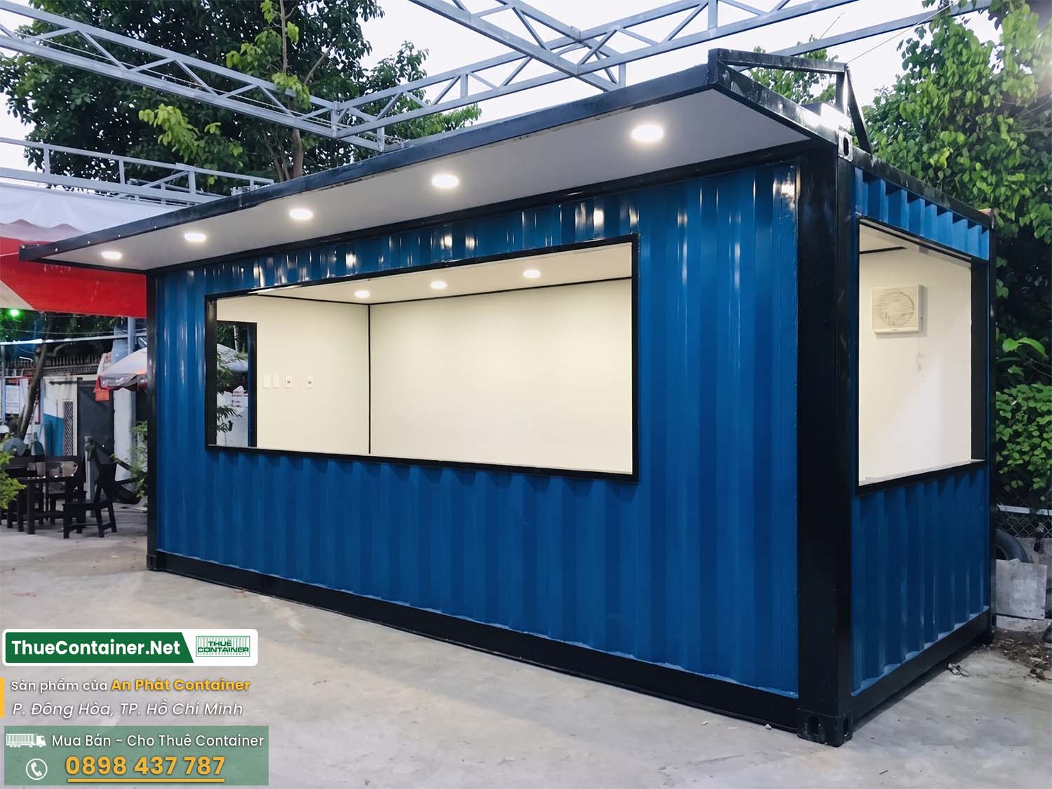 Mở quán coffee với quầy pha chế bằng container 20 feet-1