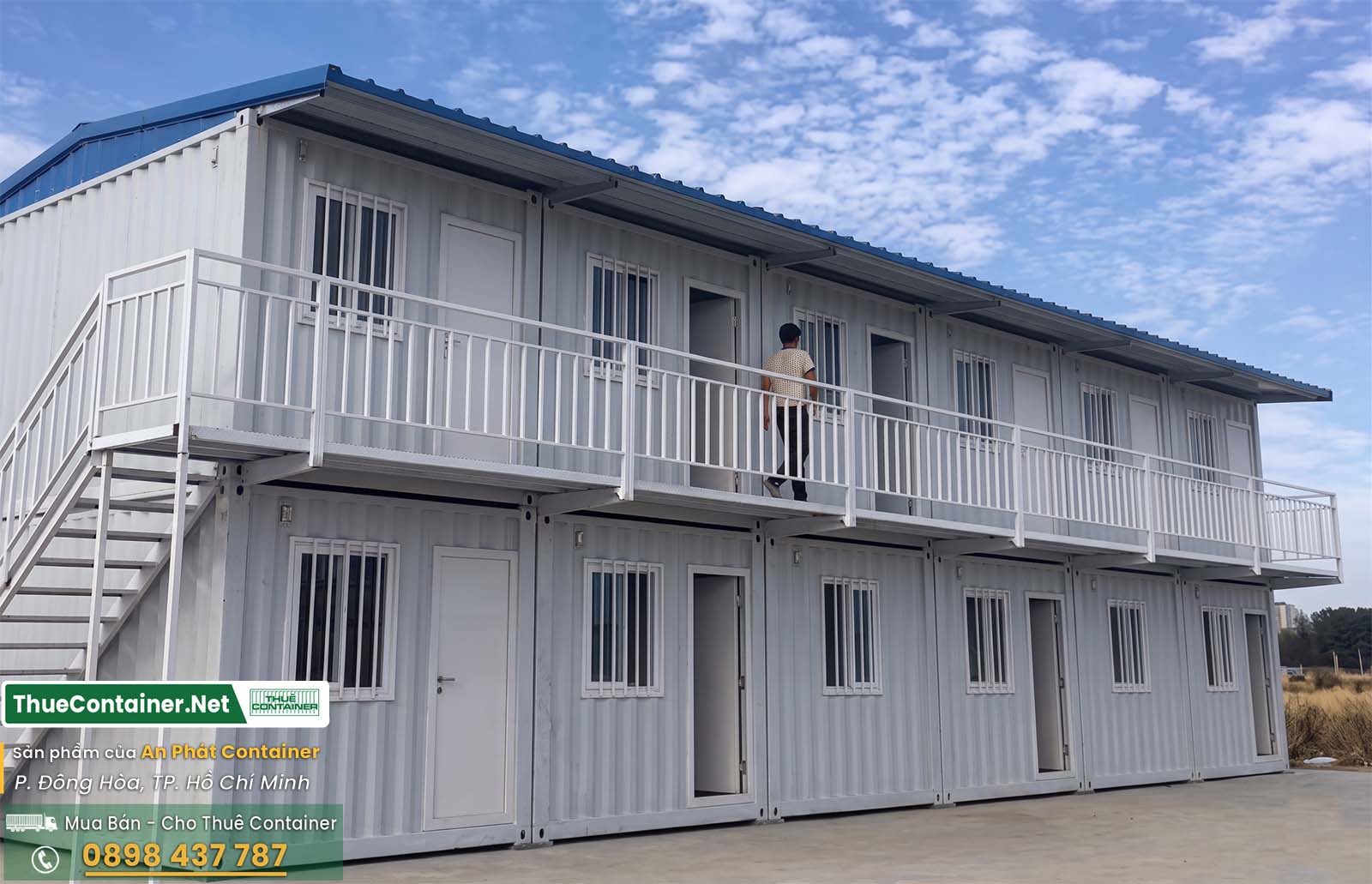 Kết hợp nhiều container làm khu nhà ở tập thể cho công nhân