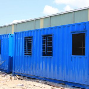 Container văn phòng 20 feet màu xanh
