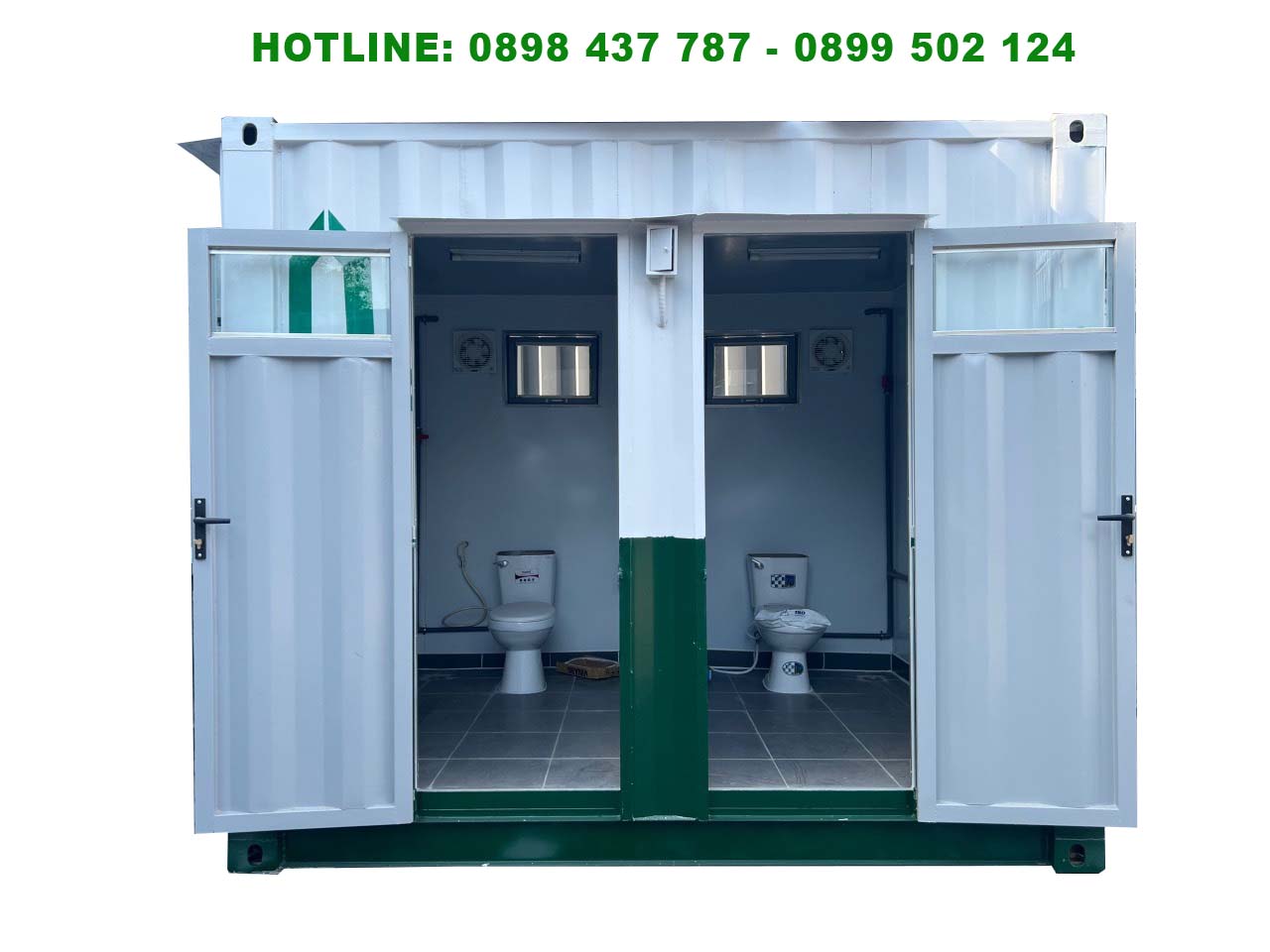 Container toilet 2 buồng