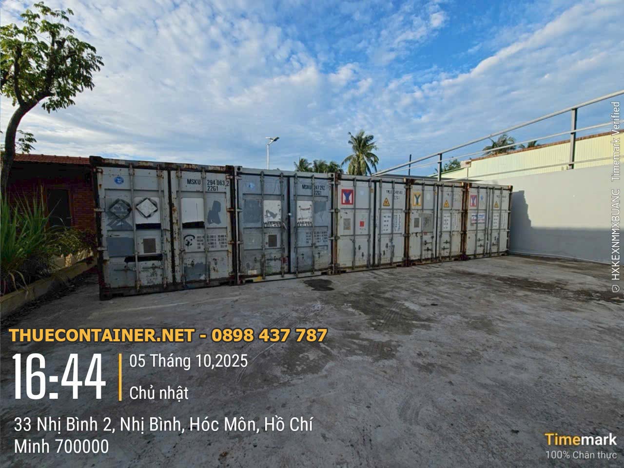 Container khô 20 feet cũ làm kho chứa hàng
