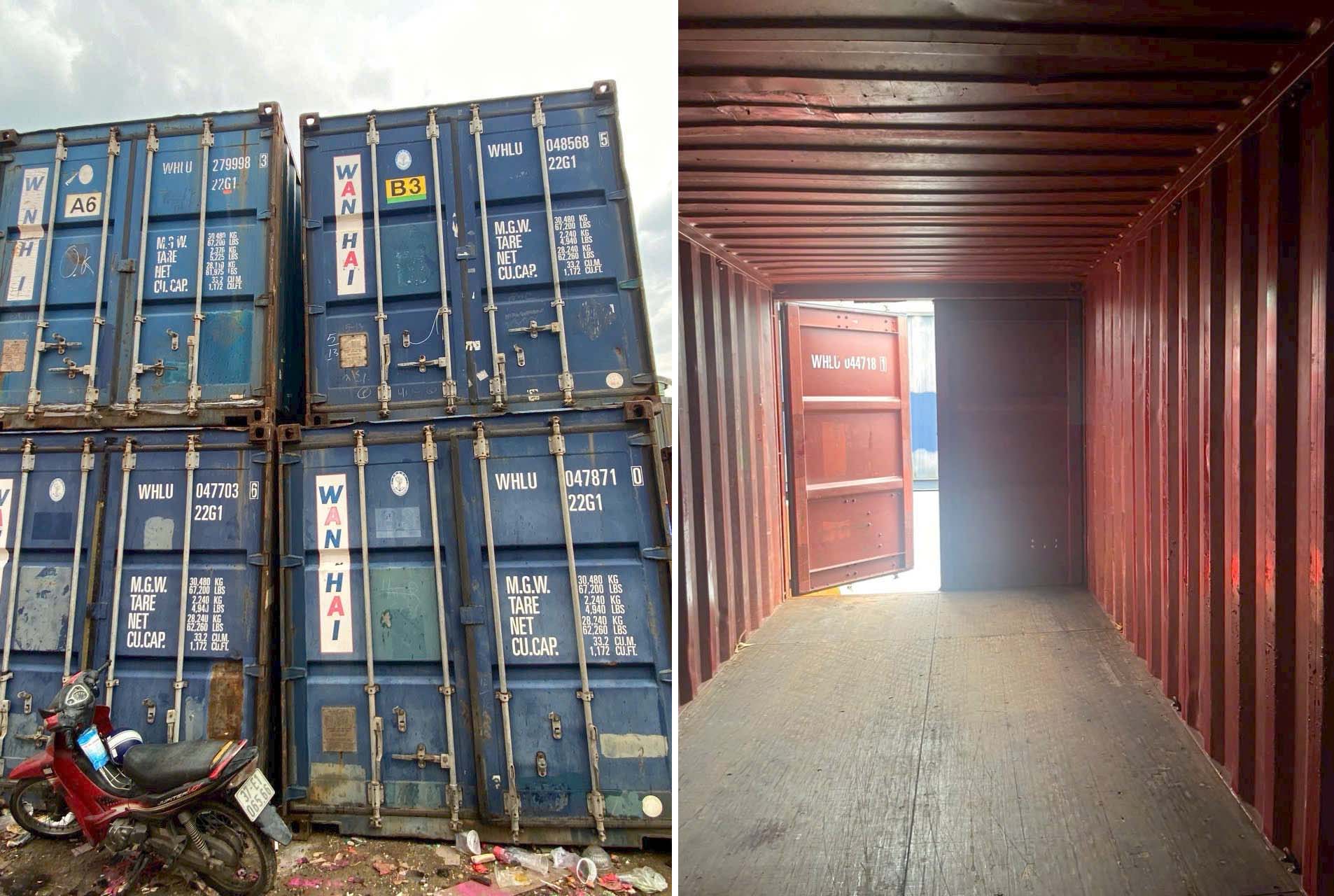 Container 20 feet cũ, sàn và vách còn rất đẹp