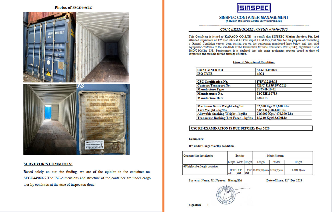 Dịch vụ chứng thư đi biển