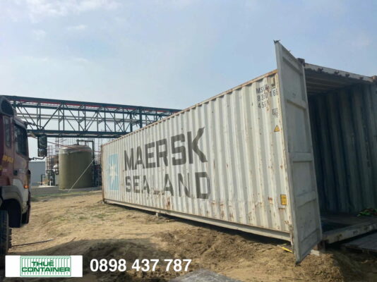 Container 40ft cũ chất lượng làm kho chứa hàng tại công trình