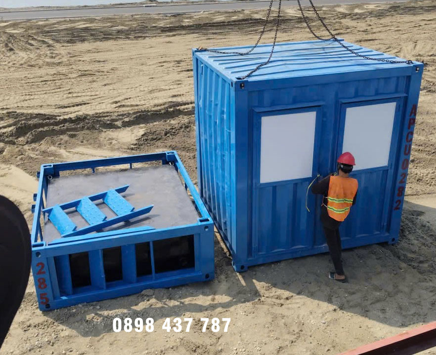 Nhà vệ sinh container 10 feet có bể phốt