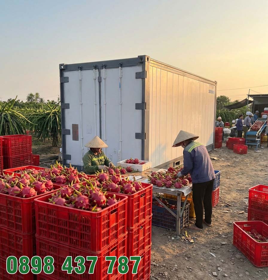 Container lạnh 20 feet làm kho chứa nông sản