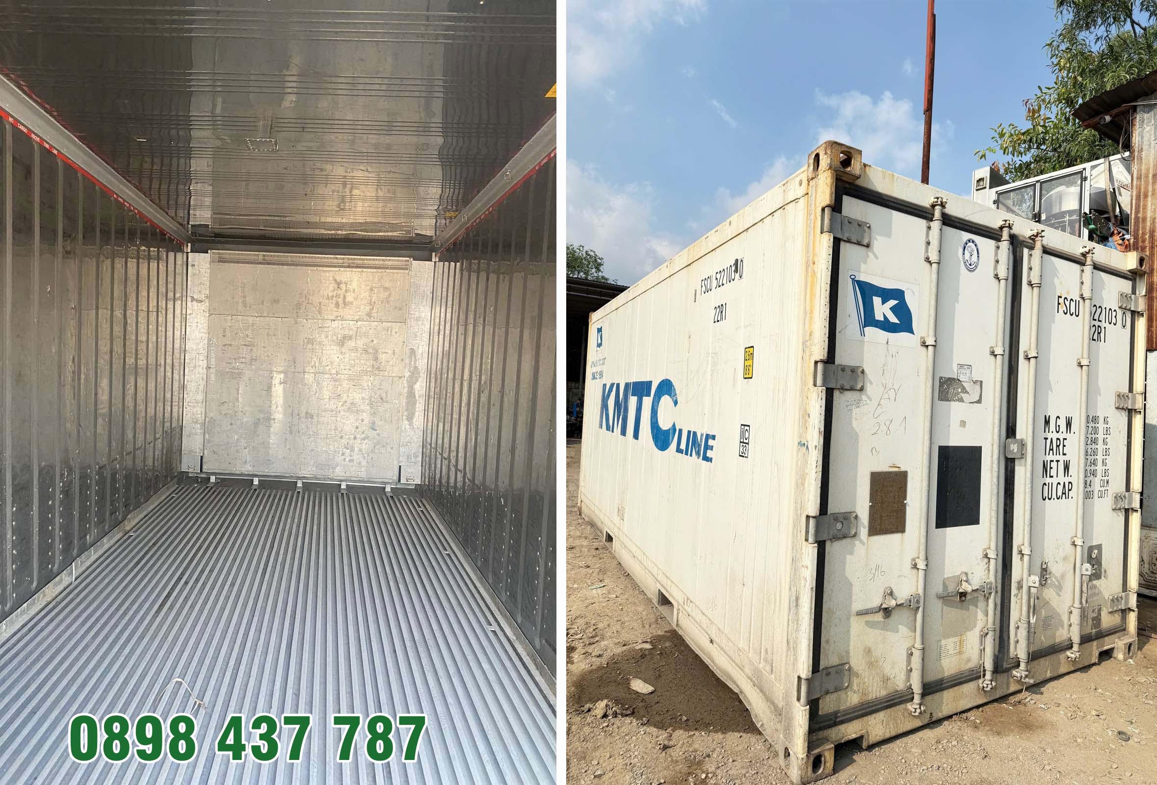 Vách Sàn Container Lạnh 20 Feet Cũ