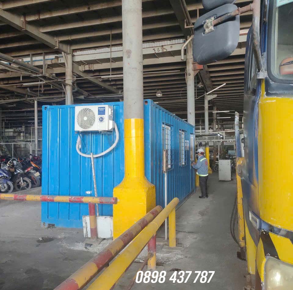 Container 20ft lam van phong tai bai giu xe
