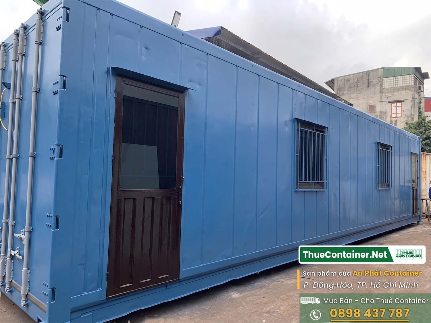 Container văn phòng 40ft hoán cải từ container lạnh cho thuê-1