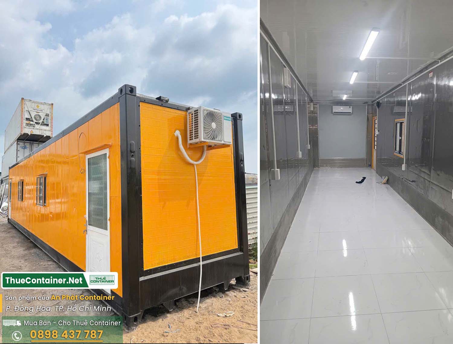 Container văn phòng 40ft hoán cải từ container lạnh