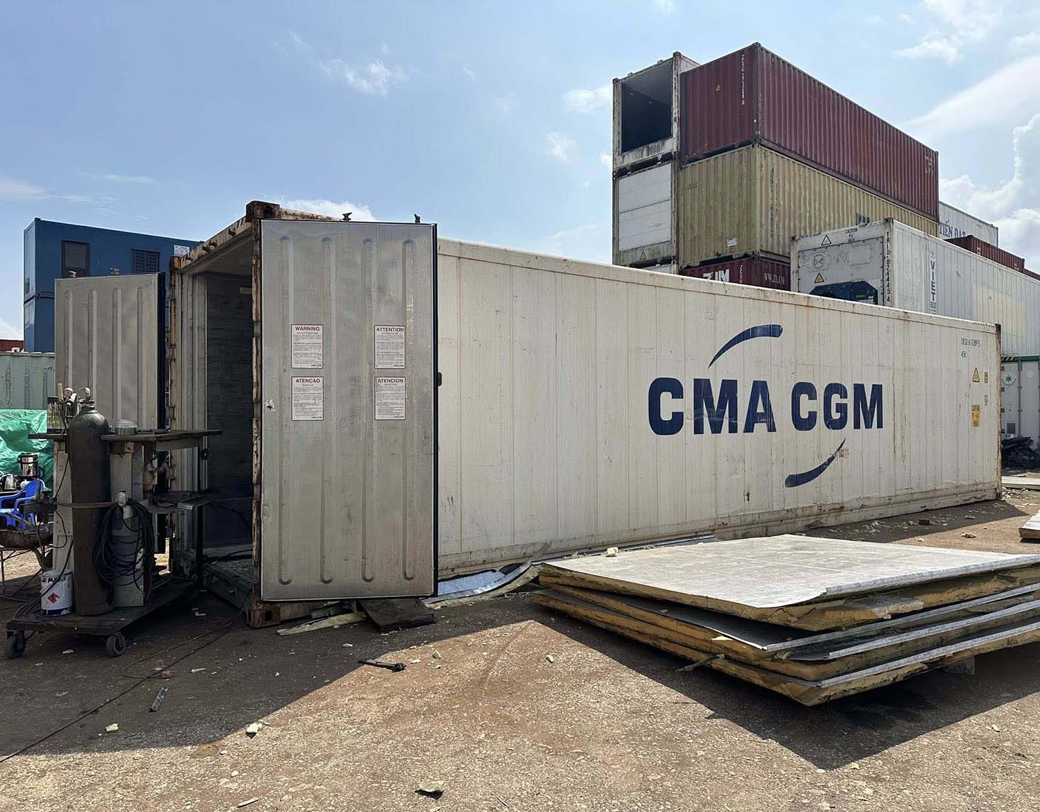 Container văn phòng 40ft từ container lạnh
