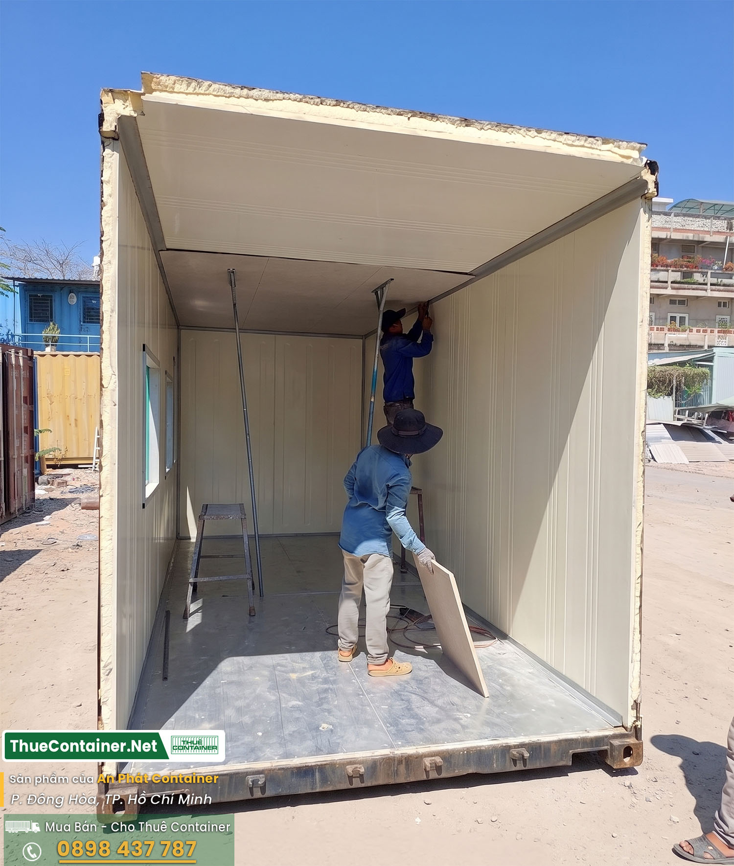 Quá trình hoán cải container lạnh 20ft cũ làm container văn phòng-1