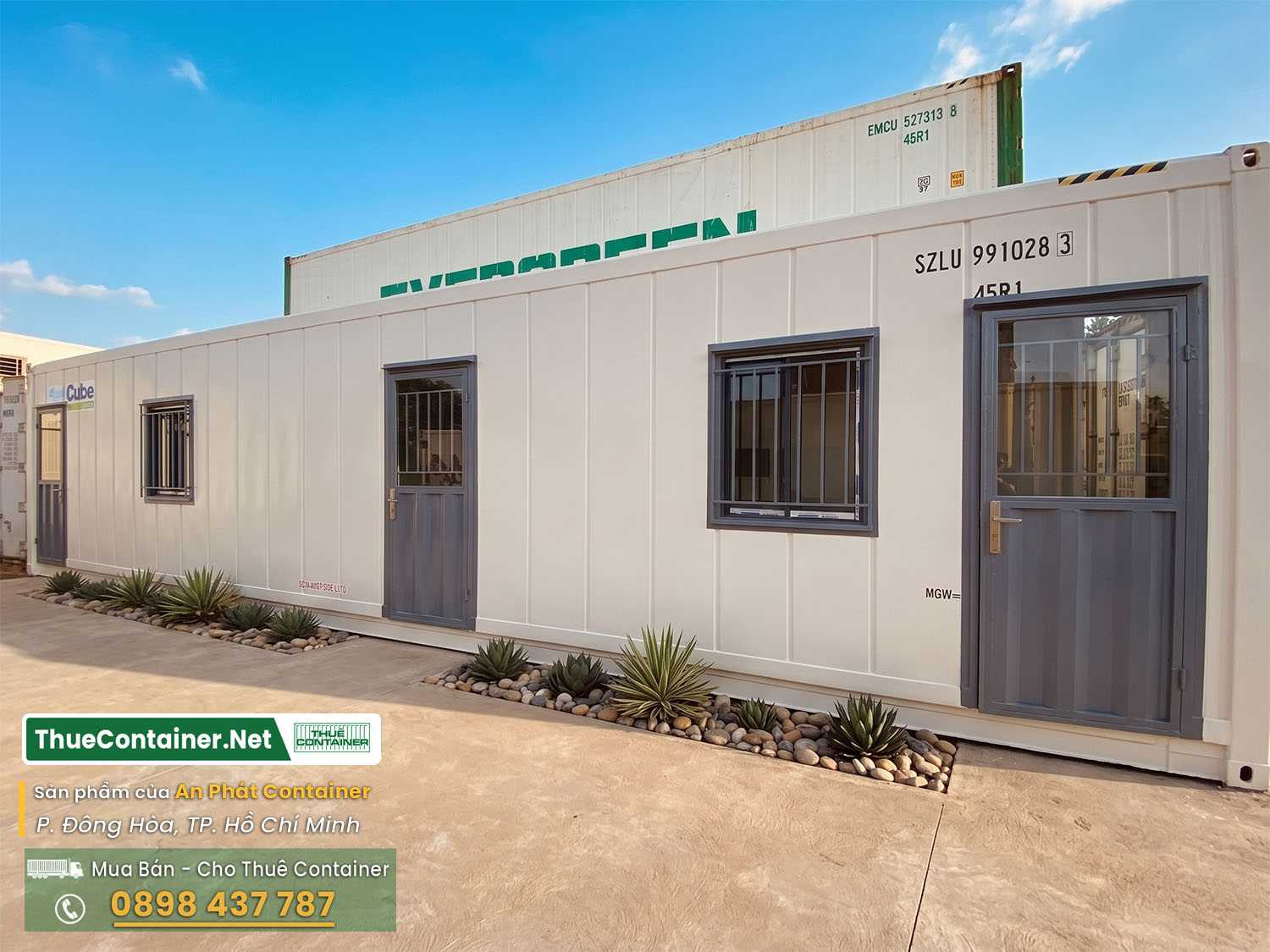 Nhà container 40ft đẹp bằng vỏ container lạnh